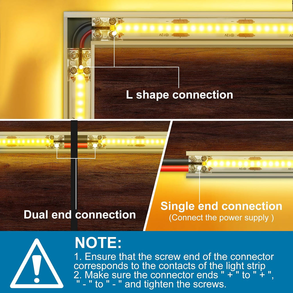 15-Pack 2-Pin 8mm Transparent Strip-to-Wire Connectors — product image 6