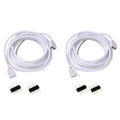 2-Pack 9.9FT RGB LED Extension Cables with 4-Pin Connectors