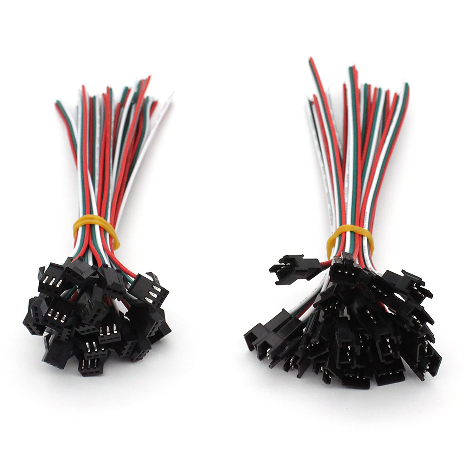 20-Pair JST-SM 3-Pin Male/Female Connectors for Addressable LEDs