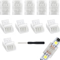 10-Pack 3-Pin 10mm Solderless Connectors for Addressable LED Strips