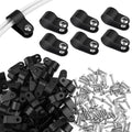 120-Pack 3/8-Inch Nylon R-Type Cable Clips with Screws