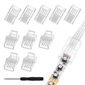 10-Pack 4-Pin 8mm RGB LED Strip-to-Wire Connectors