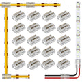 20-Pack 8-in-1 2-Pin 10mm Solderless LED Connectors