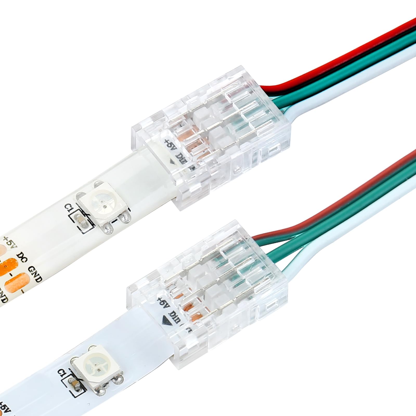 25-Pack 3-Pin 10mm Solderless Connectors for WS2811/WS2812B