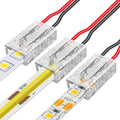 25-Pack 2-Pin 8mm Reusable Strip-to-Wire Connectors