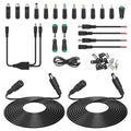 26-Piece 10FT DC Power Extension Cable & Adapter Kit