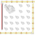 20-Pack 2-Pin 10mm L-Shaped Connectors for COB/SMD LED Strips
