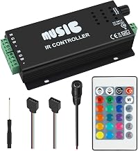 RGBZONE RGB LED Controller with 24-Key IR Remote & Music Sync