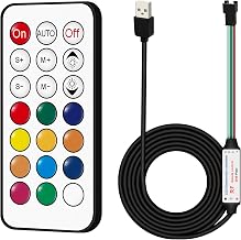 RGBZONE 5V USB Addressable LED Controller with 21-Key RF Remote