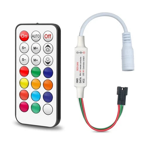 RGBZONE RF 21Key LED Controller DC5-24V 63 Effects 1024 Pixels WS2812B WS2811