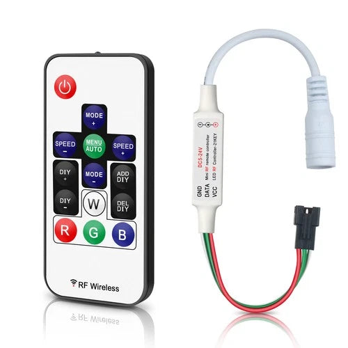 RGBZONE RF LED Strip Controller 14Key 5-24V 300 Modes 2048 Pixels WS2812B SK6812