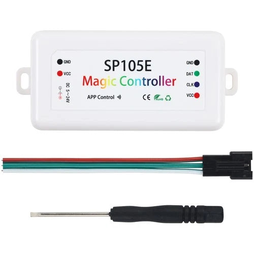 RGBZONE SP105E Bluetooth LED Controller 5-24V 2048 Pixels App Remote WS2812B SK6812
