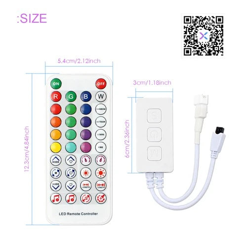 RGBZONE SP611E RF Addressable RGB LED Controller 5-24V 600 Pixels APP Music Dimmer