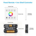 RGBZONE 5-24V 50A RGBCW LED Dimmer RF Wireless Touch Panel Wall Switch Controller